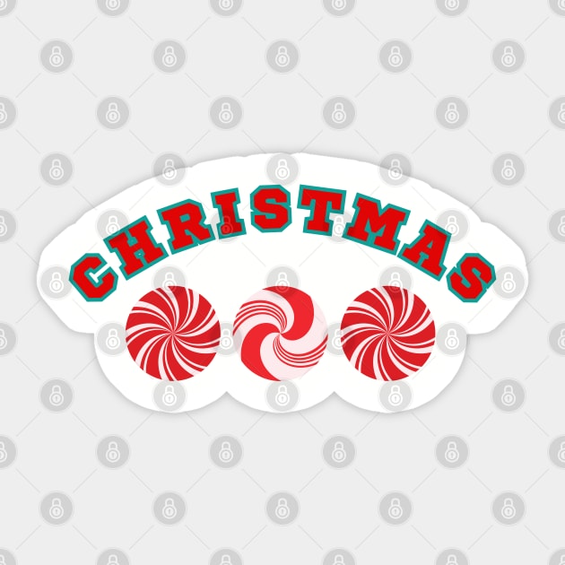 Christmas Team Spirit - Holiday Peppermint Style Sticker by SwagOMart